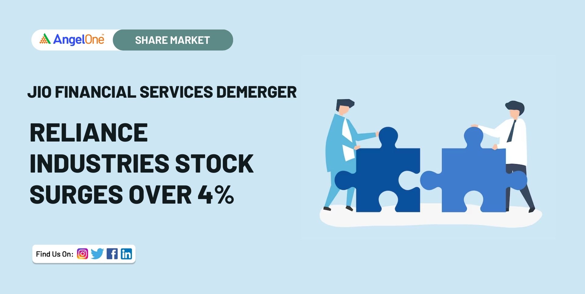 Jio Financial Services demerger Reliance Industries stock surges over 4