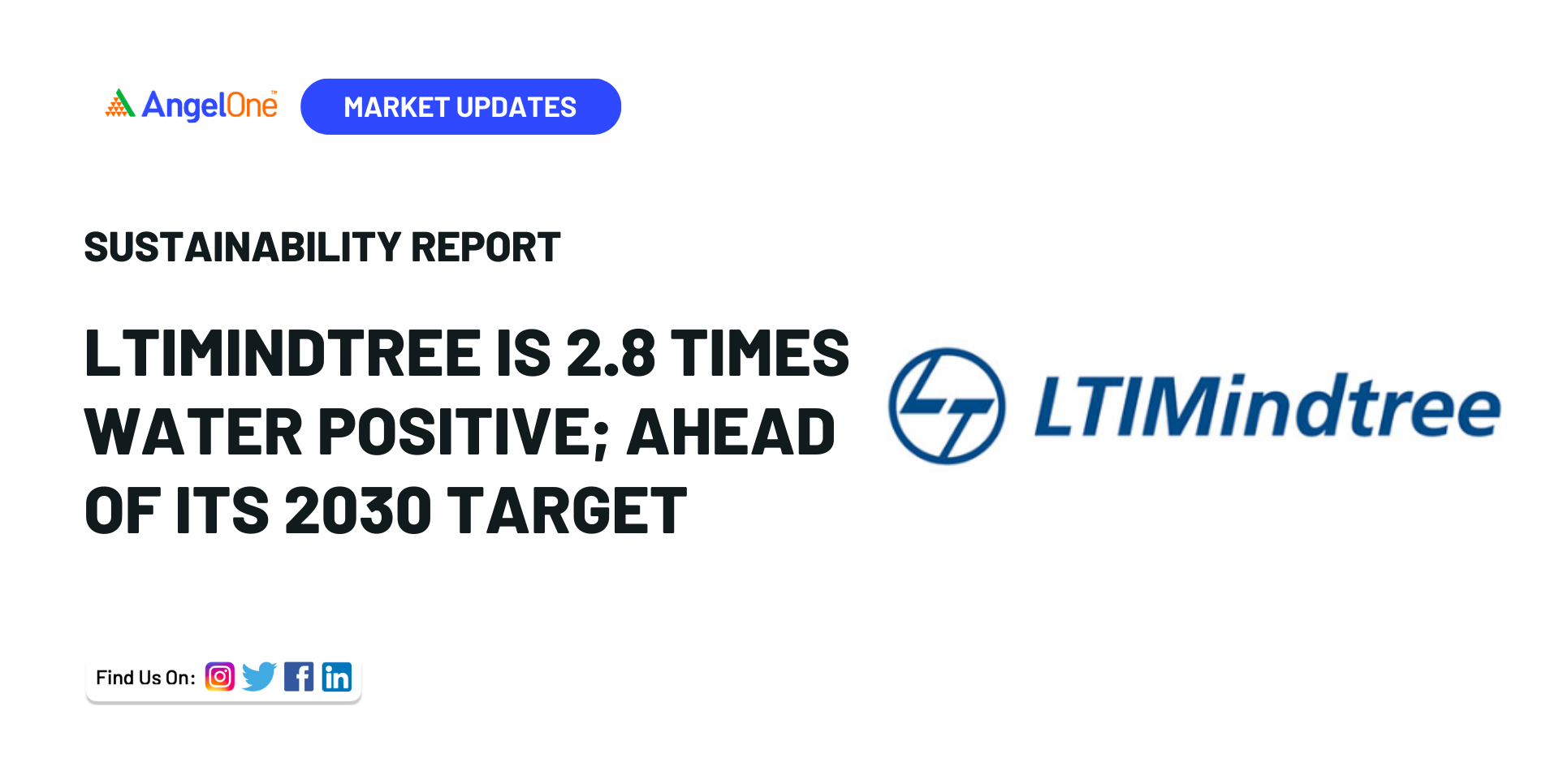 LTIMindtree Is 2.8 Times Water Positive; Ahead Of Its 2030 Target ...